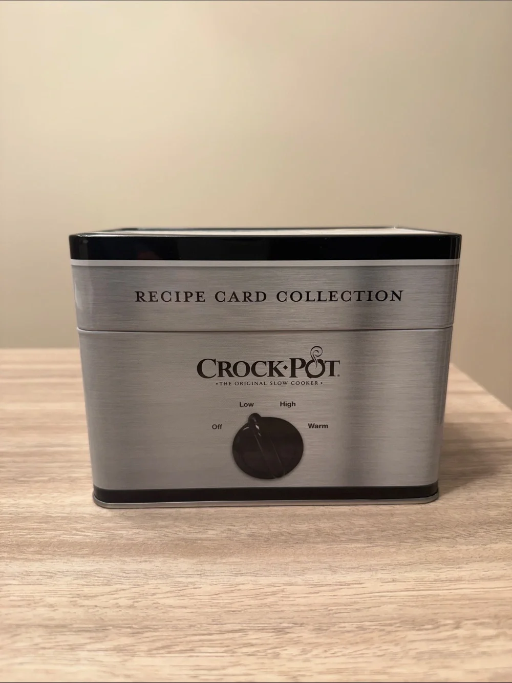 Crock-Pot Silver Recipe Card Tin - Recipe Card Collection